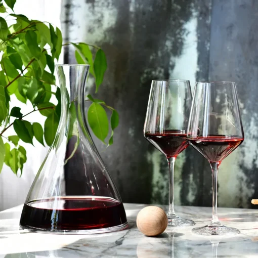 KROSNO Wine Connoisseur Wein Karaffe Rotwein Dekanter, 1000 Ml, Handgemacht – Bild 3