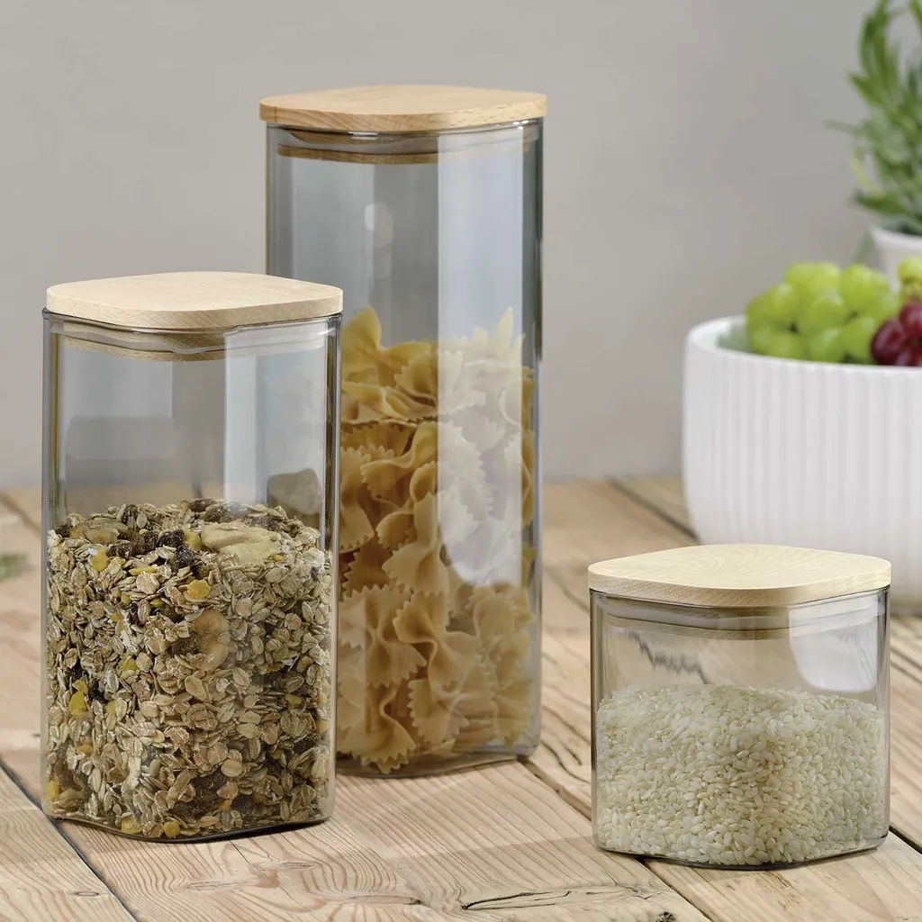 Kela Vorratsglas 2.1 Liter Glas Vorratsdose Nea Mit Buchenholzdeckel 2 Kela Vorratsglas 2.1 Liter Glas Vorratsdose Nea Mit Buchenholzdeckel – Bild 2