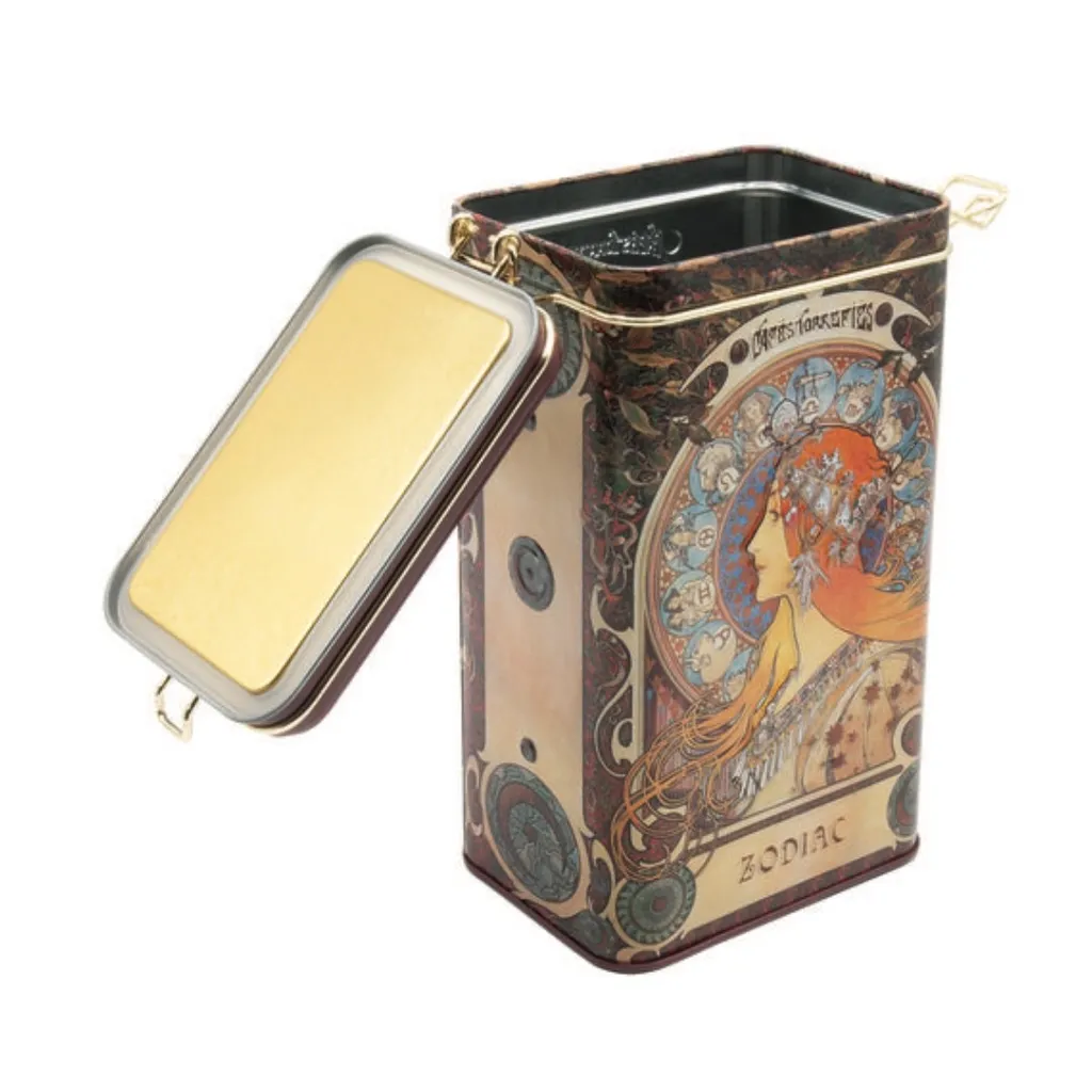 Vorratsdose Von Fridolin - Kaffeedose, Teedose - Geprägt Und Aufwendig Lackiert - Künstler: Art Nouveau, Motiv: Zodiac - Maße: (B/H/T) Ca. 11 × 18 × 7,4 Cm Volumen Ca. 1,5L 2 Vorratsdose Von Fridolin - Kaffeedose, Teedose - Geprägt Und Aufwendig Lackiert - Künstler: Art Nouveau, Motiv: Zodiac - Maße: (B/H/T) Ca. 11 × 18 × 7,4 Cm Volumen Ca. 1,5L – Bild 2