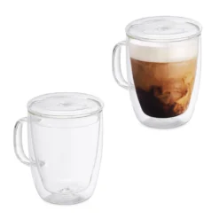 Relaxdays Doppelwandige Kaffeegläser 2er Set -Qualitätsladen Für Geschirr e11017245c206a8fc2bd16255cd1b92c
