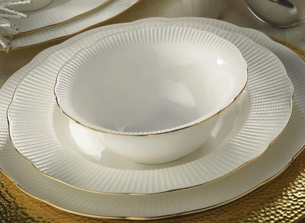 Kütahya Porselen Ilay 24 Teile Porzellan Geschirr Set Gold BNILY24Y2520 8 Kütahya Porselen Ilay 24 Teile Porzellan Geschirr Set Gold BNILY24Y2520 – Bild 8