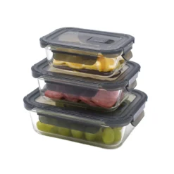 PIE LOCK Vorratsdosen 6 Teilig Eckig - Vorratsdosen Set Mikrowellengeeignete Essensbox Vorratsbehälter - Grau Glasdose Lunchbox Vorratsgläser Set 14 PIE LOCK Vorratsdosen 6 Teilig Eckig - Vorratsdosen Set Mikrowellengeeignete Essensbox Vorratsbehälter - Grau Glasdose Lunchbox Vorratsgläser Set -Qualitätsladen Für Geschirr e30a8b7216a1d82c57f9f2ace14248c4