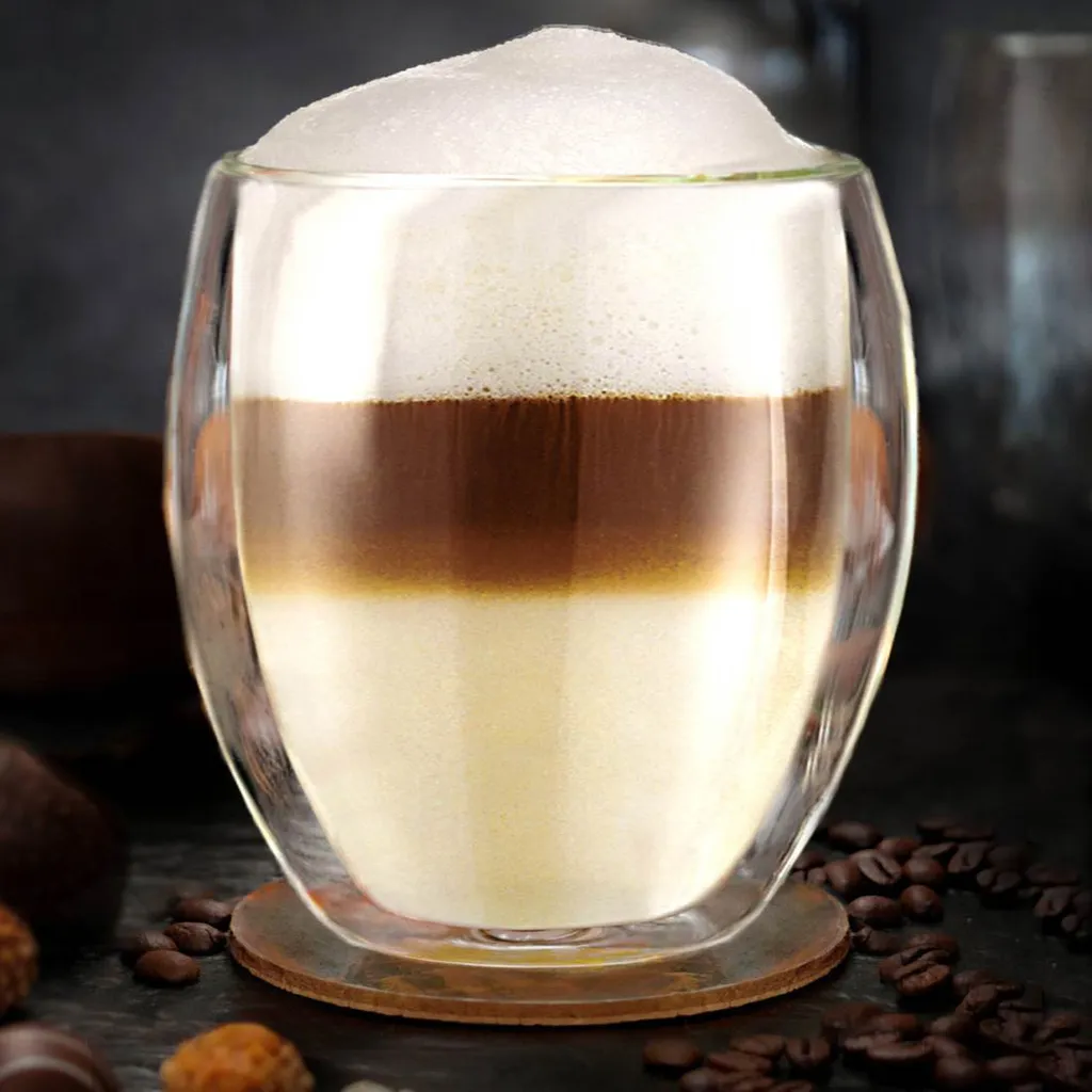 Creano Doppelwandige Gläser 400ml „DG-Bauchig“, 4er Set, Großes Thermoglas Doppelwandig Aus Borosilikatglas, Kaffeegläser, Teegläser, Latte Gläser, Doppelwandgläser 7 Creano Doppelwandige Gläser 400ml „DG-Bauchig“, 4er Set, Großes Thermoglas Doppelwandig Aus Borosilikatglas, Kaffeegläser, Teegläser, Latte Gläser, Doppelwandgläser – Bild 7