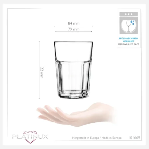 Allzweck-Trinkgläser 350ml (max.360ml) Set 6-Teilig Aus Glas – Bild 4