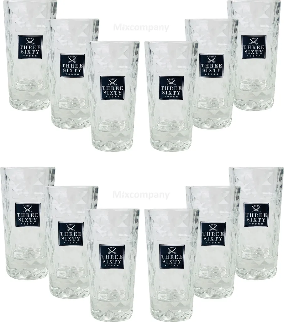 Three Sixty Vodka Wodka Shotgläser Gläser Glas Set - 12 Stück 2 Und 4cl Geeicht 1 Three Sixty Vodka Wodka Shotgläser Gläser Glas Set - 12 Stück 2 Und 4cl Geeicht