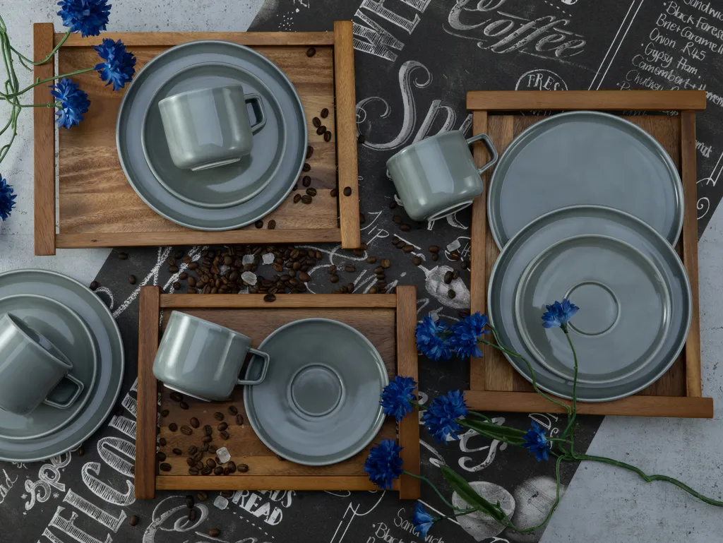 CreaTable 16734 Kaffeeservice Chef Collection Für 6 Personen, Porzellan, Grau (1 Set, 18-teilig) 7 CreaTable 16734 Kaffeeservice Chef Collection Für 6 Personen, Porzellan, Grau (1 Set, 18-teilig) – Bild 7
