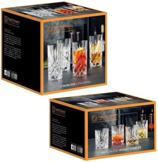 Nachtmann Nobelesse Gläser 4 Longdrinkgläser 4 Whiskygläser – Bild 4