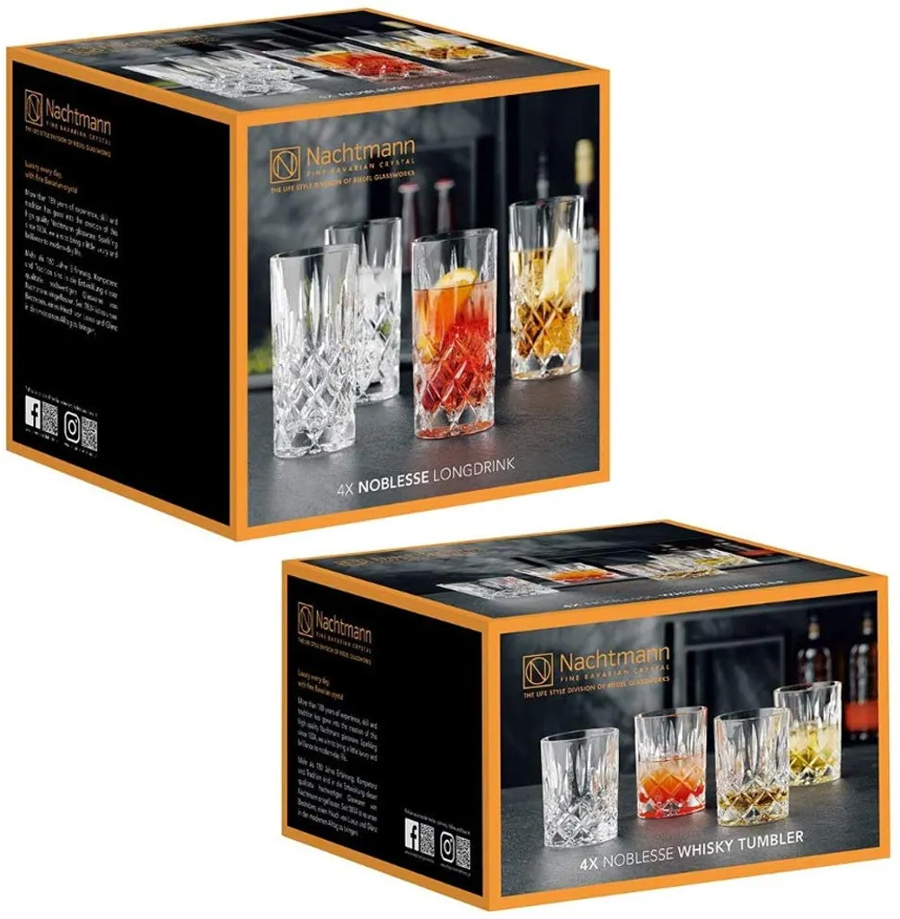 Nachtmann Nobelesse Gläser 4 Longdrinkgläser 4 Whiskygläser 4 Nachtmann Nobelesse Gläser 4 Longdrinkgläser 4 Whiskygläser – Bild 4