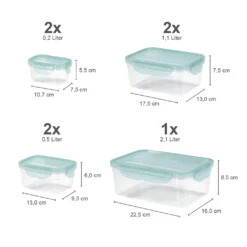 Frischhaltedosen Set Klick Gefrierdosen Lunchbox Deckel 14-tlg. Aquamarin 18 Frischhaltedosen Set Klick Gefrierdosen Lunchbox Deckel 14-tlg. Aquamarin -Qualitätsladen Für Geschirr e57b56598a9323e0ba17aacfc3edd28c