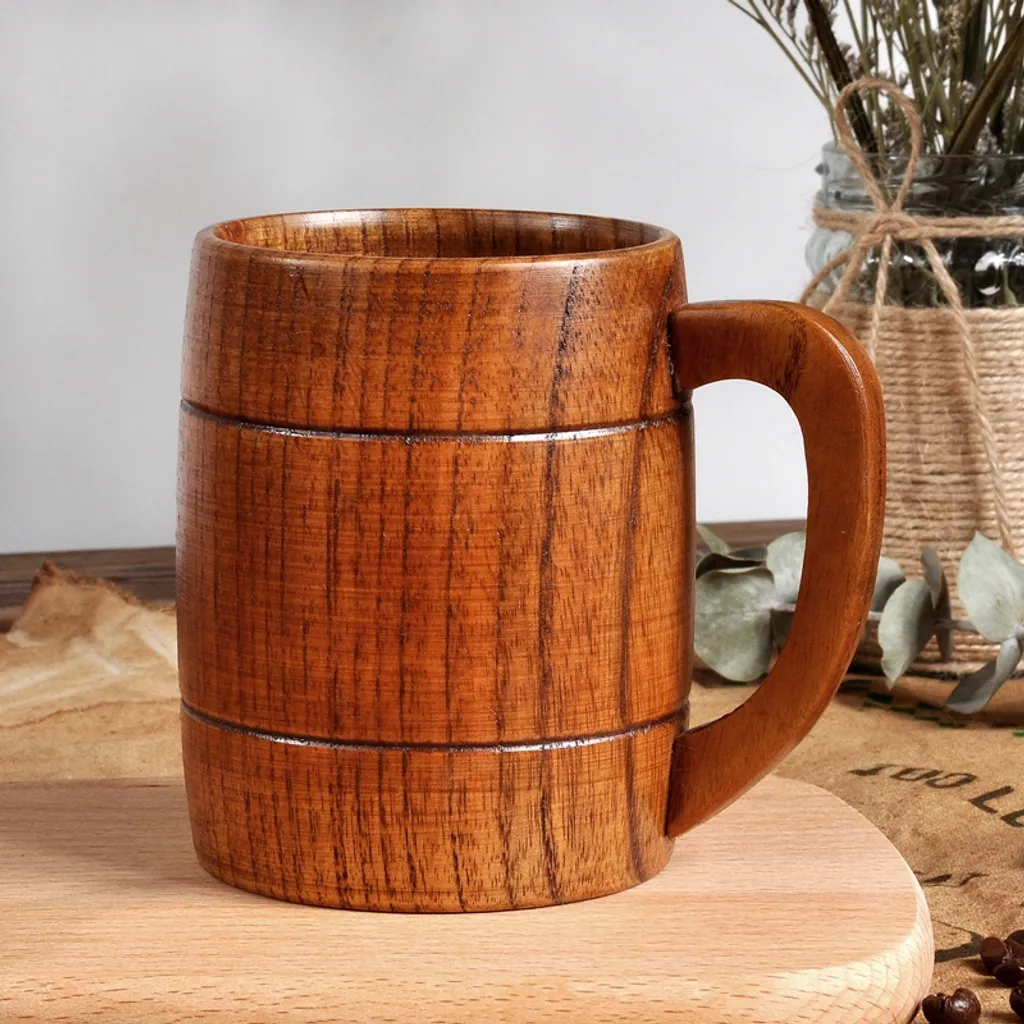 320ml Natürliches Holz Bierkrug Trinkbecher Griff Heiße Kalte Getränkebecher Bier Stein Bierkrug Bier Steins Becher Langlebiger Holzbecher Holzbecher 2 320ml Natürliches Holz Bierkrug Trinkbecher Griff Heiße Kalte Getränkebecher Bier Stein Bierkrug Bier Steins Becher Langlebiger Holzbecher Holzbecher – Bild 2