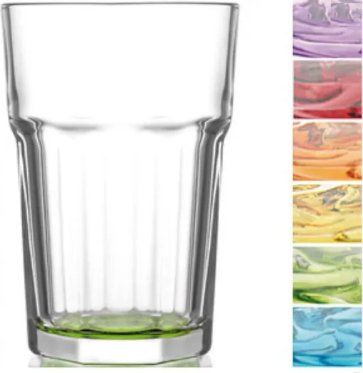 Trinkglas Cocktailglas Caipirinha Glas Transparent Oder Farbig Sortiert 300 Ml , Farbe:Mehrfarbig Sortiert, Stückzahl:6 Stück – Bild 2
