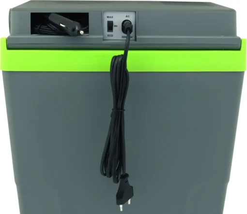MAXXMEE Kühlbox - Wahlweise Via Netzkabel Oder KFZ-Anschluss - 22l Volumen - Grau/limegreen Kühlbox Camping Kühlschrank 22L Auto 12V 230V Thermobox Elektrisch Picknick Grau – Bild 11