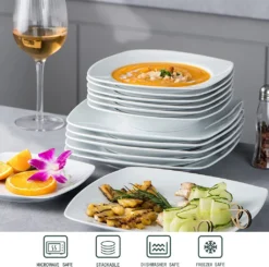 MALACASA, Serie Julia, 36 Tlg. Set Porzellan Geschirrset Tafelservice Mit Kuchenteller, Flachteller Und Suppenteller Für 12 Personen 10 MALACASA, Serie Julia, 36 Tlg. Set Porzellan Geschirrset Tafelservice Mit Kuchenteller, Flachteller Und Suppenteller Für 12 Personen -Qualitätsladen Für Geschirr e93b2377775e97d11bf55dbe5e785c6f