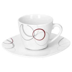 Kaffeeservice Palazzo 18tlg. - Weiß MitNachbildung-Kreisen In Grau Und Dunkelrot - Für 6 Personen 9 Kaffeeservice Palazzo 18tlg. - Weiß MitNachbildung-Kreisen In Grau Und Dunkelrot - Für 6 Personen -Qualitätsladen Für Geschirr e9f8d90e77ee338b083e0dd13eeb20c8
