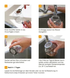 Sprossenglas Duo Set (2x 425 Ml) | Keimgläser Von FLORTUS -Qualitätsladen Für Geschirr ea992050df5b038eafd5e9097803129a