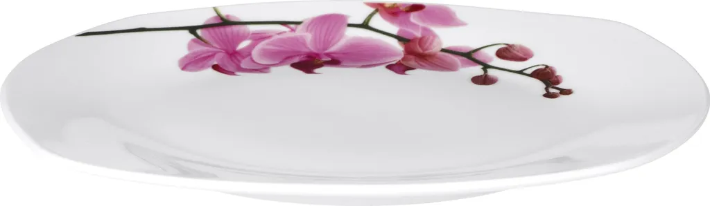 Frühstücksset 18-tlg. Kyoto Orchidee Leicht Eckig Porzellan Für 6 Personen Weiß MitNachbildung 3 Frühstücksset 18-tlg. Kyoto Orchidee Leicht Eckig Porzellan Für 6 Personen Weiß MitNachbildung – Bild 3