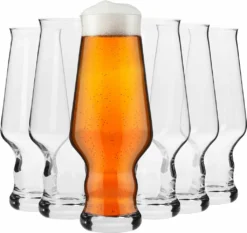 KROSNO Splendour IPA Biergläser, 6er-Set, 400 Ml