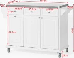 SoBuy Küchenwagen Mit Edelstahltop,Küchenschrank,Rollwagen FKW33-W 13 SoBuy Küchenwagen Mit Edelstahltop,Küchenschrank,Rollwagen FKW33-W -Qualitätsladen Für Geschirr ebe42d50cc4324f6cbeabfb062fb5008