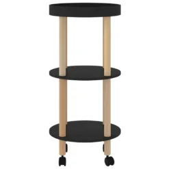 VidaXL Servierwagen 3 Etagen Schwarz 38x38x82 Cm Holzwerkstoff & Holz 10 VidaXL Servierwagen 3 Etagen Schwarz 38x38x82 Cm Holzwerkstoff & Holz -Qualitätsladen Für Geschirr ec651b1f24a60af6c89066c76be75434