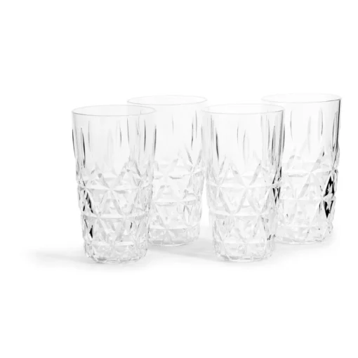 TRINKGLAS 400 Ml ACRYL 4 Tlg. SET Wasserglas Glas Saftglas Neu SAGAFORM – Bild 3