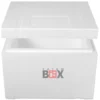Styroporbox 53W | Wand: 5,0cm | Volumen: 53,2L | Innenmaß:47x38x29cm | Weiß Isolierbox Thermobox Kühlbox Warmhaltebox