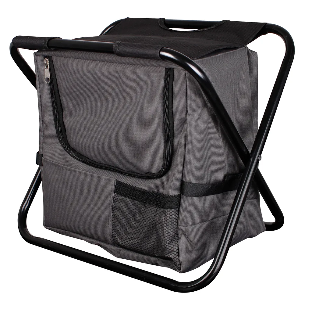 2in1 Anglersitz Mit Kühltasche - Schwarz - Camping Angel Hocker Klappbar Mit Gurt 1 2in1 Anglersitz Mit Kühltasche - Schwarz - Camping Angel Hocker Klappbar Mit Gurt