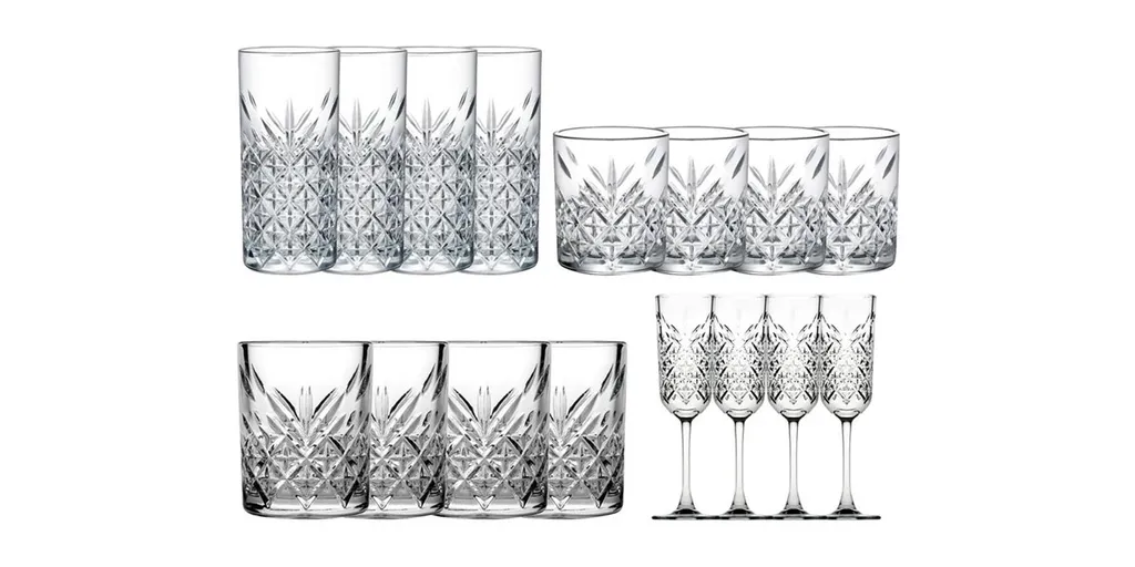 Pasabahce Gläser-Set "Timeless" 16-teilig Whiskey Longdrink Stamper Sekt Glas 1 Pasabahce Gläser-Set "Timeless" 16-teilig Whiskey Longdrink Stamper Sekt Glas