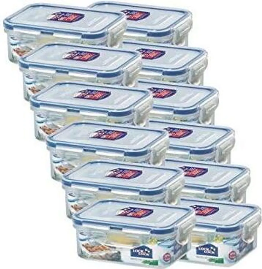 Lock & Lock 12er Set Frischhaltebox Rechteckig 350ml 135x102x52mm HPL806 1 Lock & Lock 12er Set Frischhaltebox Rechteckig 350ml 135x102x52mm HPL806