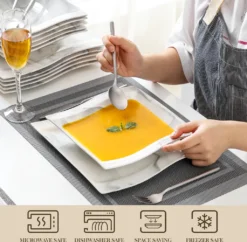 MALACASA, Serie Flora, Marmor Porzellan Tafelservice 12 Teiligen Set Kombiservice Geschirrset Mit Je 6 Speiseteller Und 6 Suppenteller Für 6 Personen 9 MALACASA, Serie Flora, Marmor Porzellan Tafelservice 12 Teiligen Set Kombiservice Geschirrset Mit Je 6 Speiseteller Und 6 Suppenteller Für 6 Personen -Qualitätsladen Für Geschirr f24680c375189f3132dfac133007cb0a