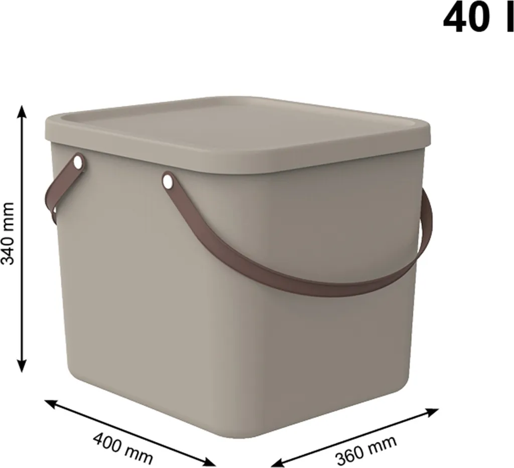 ROTHO Aufbewahrungssystem 40 L ALBULA, Farbe:Cappuccino 5 ROTHO Aufbewahrungssystem 40 L ALBULA, Farbe:Cappuccino – Bild 5