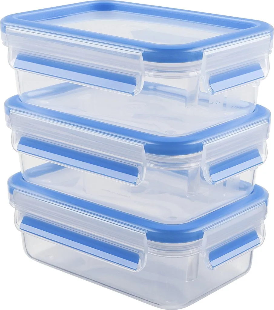 Emsa Clip & Close Frischhaltedosen 3er-Set á 0,55 L, Blau 1 Emsa Clip & Close Frischhaltedosen 3er-Set á 0,55 L, Blau