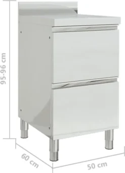 VIDAXL Möbel Gastro-Küchenschrank Mit 2 Schubladen Edelstahl 2023 14 VIDAXL Möbel Gastro-Küchenschrank Mit 2 Schubladen Edelstahl 2023 -Qualitätsladen Für Geschirr f342f54d902a599c9edd2f0d6b355960