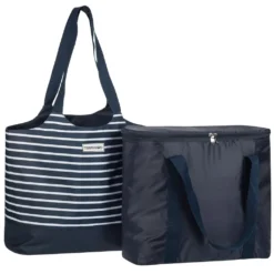 Strandtasche 2 In 1 Kühltasche + SchultertascheAHOI Blau Weiß - Navy 9 Strandtasche 2 In 1 Kühltasche + SchultertascheAHOI Blau Weiß - Navy -Qualitätsladen Für Geschirr f3b8cb4b02126007fea839803f54cb52