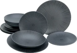 CreaTable 23211 Tafelservice Elements Collection Vesuvio Black Für 4 Personen, Steinzeug, Schwarz/grau (1 Set, 12-teilig) 20 CreaTable 23211 Tafelservice Elements Collection Vesuvio Black Für 4 Personen, Steinzeug, Schwarz/grau (1 Set, 12-teilig) -Qualitätsladen Für Geschirr f4e59112d40e2fbd4e86b1541ce026c6