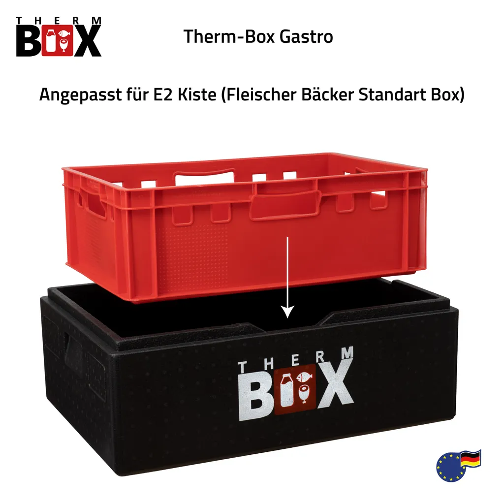 Profibox B53 - Wand: 3cm - Volumen: 53L - Innenmaß: 62,5x42,5x22cm - Wiederverwendbar Isolierbox Thermobox Kühlbox Warmhaltebox - Für E2 Kiste 5 Profibox B53 - Wand: 3cm - Volumen: 53L - Innenmaß: 62,5x42,5x22cm - Wiederverwendbar Isolierbox Thermobox Kühlbox Warmhaltebox - Für E2 Kiste – Bild 5