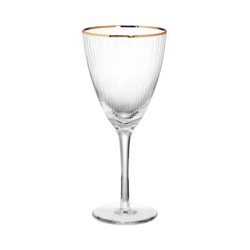 BUTLERS GOLDEN TWENTIES 4x Weingläser Mit Goldrand Und Rillen 280ml – Bild 3