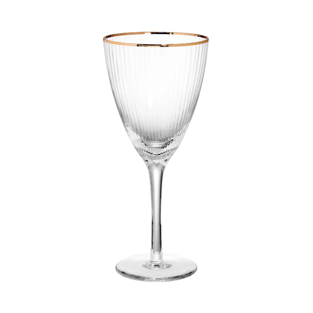 BUTLERS GOLDEN TWENTIES 4x Weingläser Mit Goldrand Und Rillen 280ml 3 BUTLERS GOLDEN TWENTIES 4x Weingläser Mit Goldrand Und Rillen 280ml – Bild 3