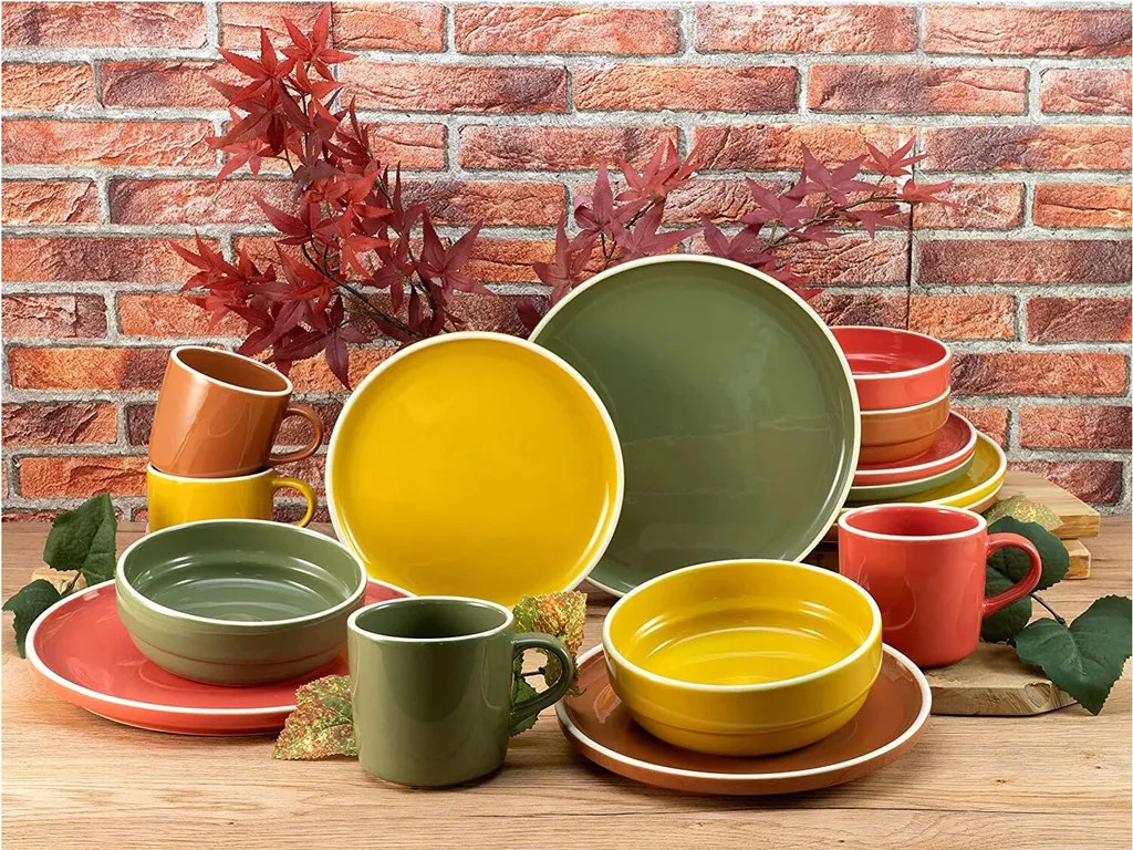 CreaTable 22899 Kombiservice Indian Summer Für 4 Personen, Steingut, Mehrfarbig (1 Set, 16-teilig) 3 CreaTable 22899 Kombiservice Indian Summer Für 4 Personen, Steingut, Mehrfarbig (1 Set, 16-teilig) – Bild 3