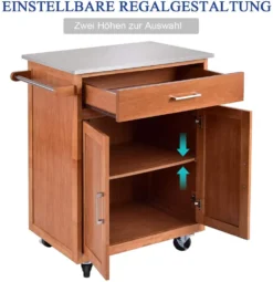 COSTWAY Küchenwagen Mit Schublade, Kücheninsel Mit Handtuchhalter, Küchenschrank Rollbar, Servierwagen Aus Holz, Kücheninselwagen, Mikrowellenwagen, Sideboard Naturholz 6 COSTWAY Küchenwagen Mit Schublade, Kücheninsel Mit Handtuchhalter, Küchenschrank Rollbar, Servierwagen Aus Holz, Kücheninselwagen, Mikrowellenwagen, Sideboard Naturholz -Qualitätsladen Für Geschirr f7046ec6e615b0d8c257d5a130d3ceb4
