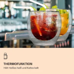 Feelino 4er Set 2x 310ml, 2x 410ml DUOS Jumbo Doppelwandige Thermo-Gläser -Qualitätsladen Für Geschirr f76db246bfb4663f999d5c7c5b65b5d1