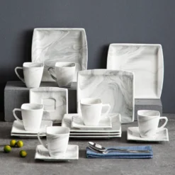 MALACASA, Serie Blance, 36 Tlg. Set Marmor Porzellan Kaffeeservice Geschirrset, Mit 12 Stück Kuchenteller, 12 Stück 180ml Tasse Und 12 Stück Untertasse Für 12 Personen 19 MALACASA, Serie Blance, 36 Tlg. Set Marmor Porzellan Kaffeeservice Geschirrset, Mit 12 Stück Kuchenteller, 12 Stück 180ml Tasse Und 12 Stück Untertasse Für 12 Personen -Qualitätsladen Für Geschirr f7dd25ac232a8111c512b0599e7a1e5d