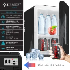 KESSER® 2in1 Mini Kühlschrank Kühlbox 15 Liter Kühl Und Heizfunktion Tragbarer AC DC 220-240V/12V Steckdose Und Zigarettenanzünder Warmhaltebox Mini-Thermobox Auto Büros Zimmer Camping Garten , Farbe:Schwarz, Größe:15L 10 KESSER® 2in1 Mini Kühlschrank Kühlbox 15 Liter Kühl Und Heizfunktion Tragbarer AC DC 220-240V/12V Steckdose Und Zigarettenanzünder Warmhaltebox Mini-Thermobox Auto Büros Zimmer Camping Garten , Farbe:Schwarz, Größe:15L -Qualitätsladen Für Geschirr f8b69cbb7163efc2840162230ee36298