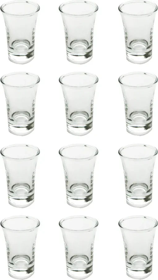 Schnapsgläser Shooter Stamper Glas Klassische Leichte V-Form 40 Ml 12 Stück