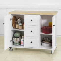 SoBuy FKW96-WN Kücheninsel Mit Arbeitsplatte Küchenwagen Mit 2 Türen Küchenschrank Mit 3 Schubladen Sideboard Weiß BHT Ca.: 116x93x46cm 11 SoBuy FKW96-WN Kücheninsel Mit Arbeitsplatte Küchenwagen Mit 2 Türen Küchenschrank Mit 3 Schubladen Sideboard Weiß BHT Ca.: 116x93x46cm -Qualitätsladen Für Geschirr fa60f3bca9a0f73f67638cd593fc9a01