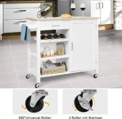 COSTWAY Küchenwagen Auf Rollen, Kücheninsel Mit Schublade, Weinregal, Offene Regale & Handtuchhalter, Platzsparender Servierwagen, Für Küche, Esszimmer, Bar, Weiß 12 COSTWAY Küchenwagen Auf Rollen, Kücheninsel Mit Schublade, Weinregal, Offene Regale & Handtuchhalter, Platzsparender Servierwagen, Für Küche, Esszimmer, Bar, Weiß -Qualitätsladen Für Geschirr fac80bb227b46f75fedead047c4c5fa4