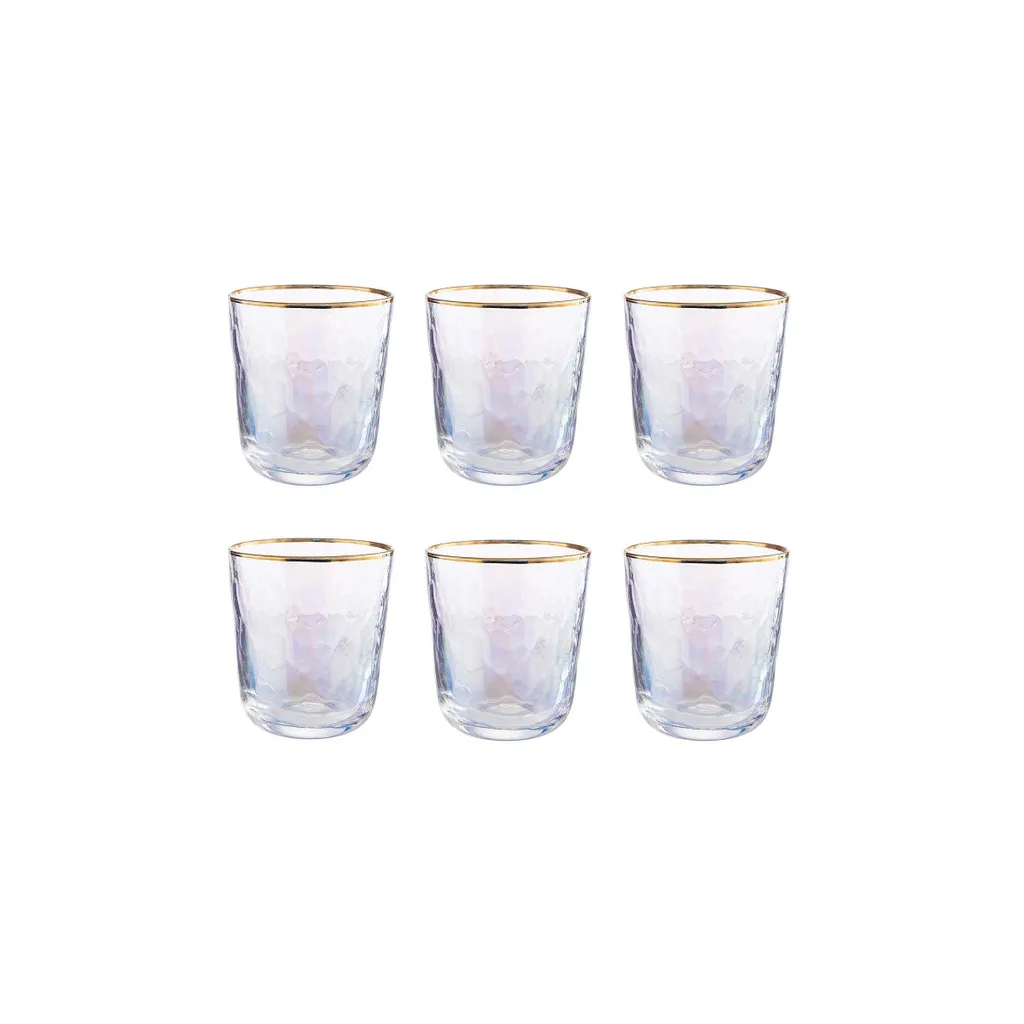 BUTLERS SMERALDA 6x Gläser Mit Goldrand 280ml 1 BUTLERS SMERALDA 6x Gläser Mit Goldrand 280ml