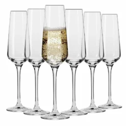 KROSNO Avant-Garde Sektgläser, 6er-Set, 180 Ml