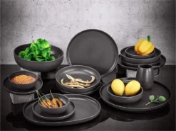 CreaTable 22979 Tafelservice Uno BLACK Für 4 Personen, Steinzeug, Schwarz (1 Set, 12-teilig) 11 CreaTable 22979 Tafelservice Uno BLACK Für 4 Personen, Steinzeug, Schwarz (1 Set, 12-teilig) -Qualitätsladen Für Geschirr fc43bc86b1ed25ee5a2c5b066942a39d