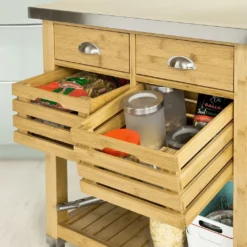 SoBuy Küchenschrank Küchenwagen Rollwagen Mit Edelstahlplatte FKW40-N 7 SoBuy Küchenschrank Küchenwagen Rollwagen Mit Edelstahlplatte FKW40-N -Qualitätsladen Für Geschirr fe015f18394e865957377c887d6d69f9