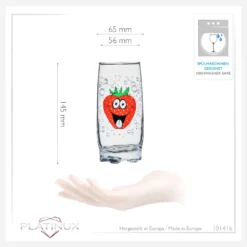 Trinkgläser Mit Lustigen Fruchtgesichtern 350ml (max. 400ml) Set 6 Teilig Aus Glas Bunt -Qualitätsladen Für Geschirr fe0f2d302a5fa435b60f5beece49a2b1